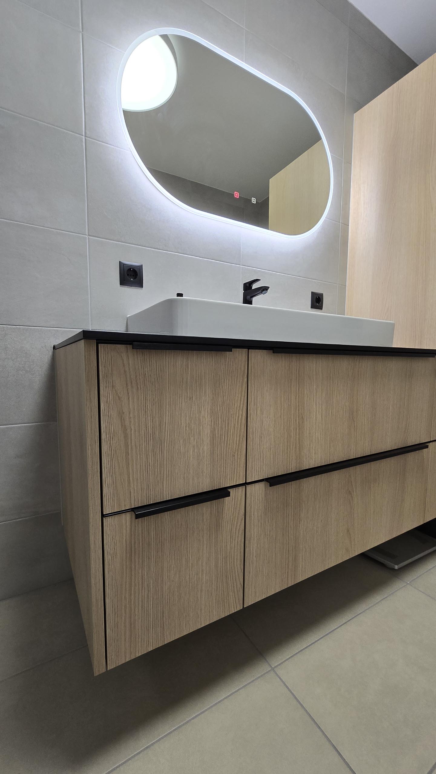 Badezimmer Lindberg Eiche, modern, schwebend