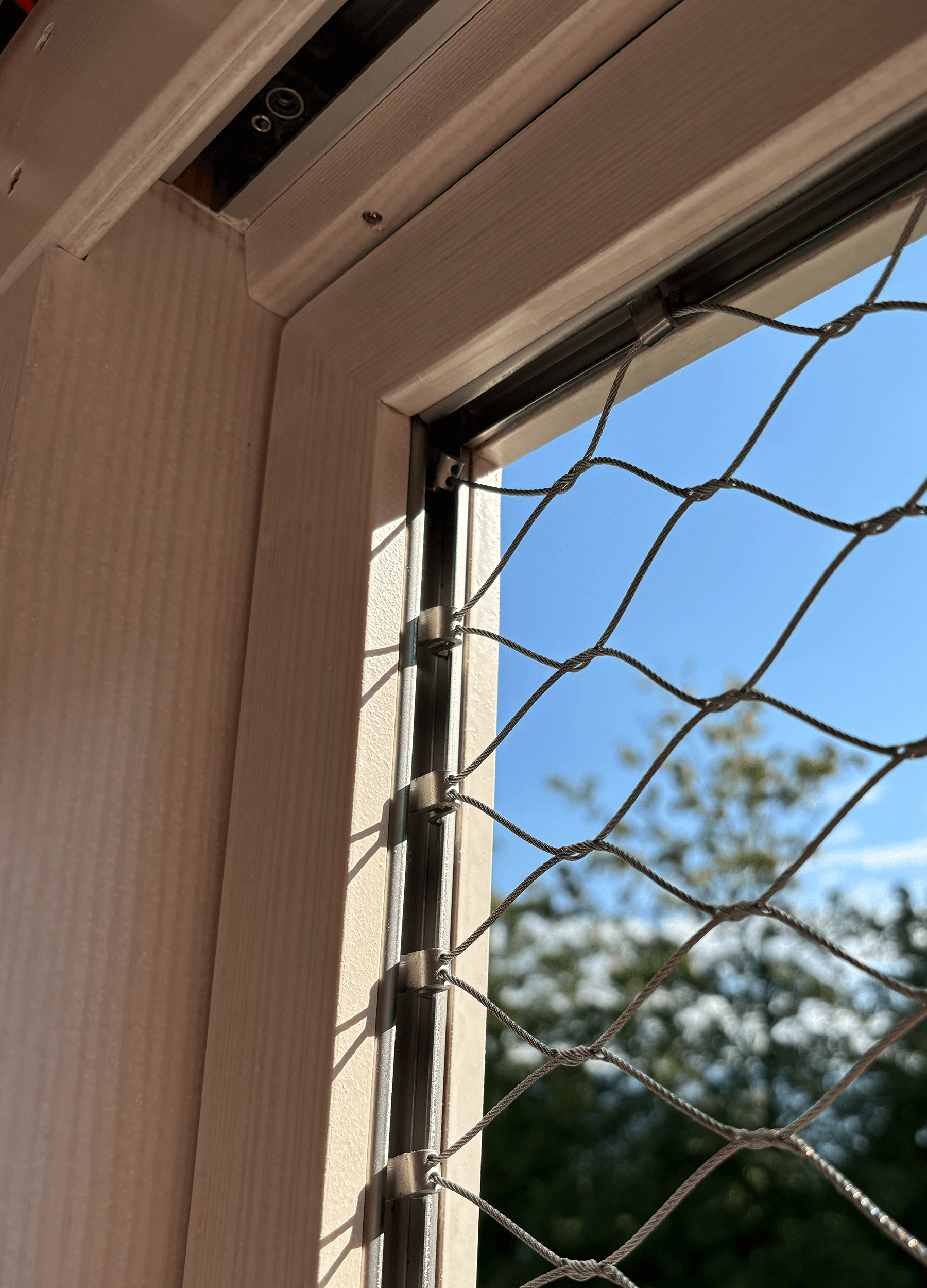 Massivholz Balkonverbau Katzensicher Ecke