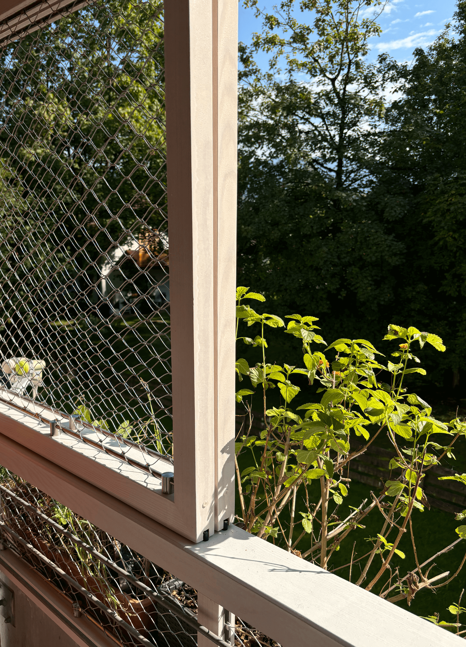 Massivholz Balkonverbau Katzensicher
