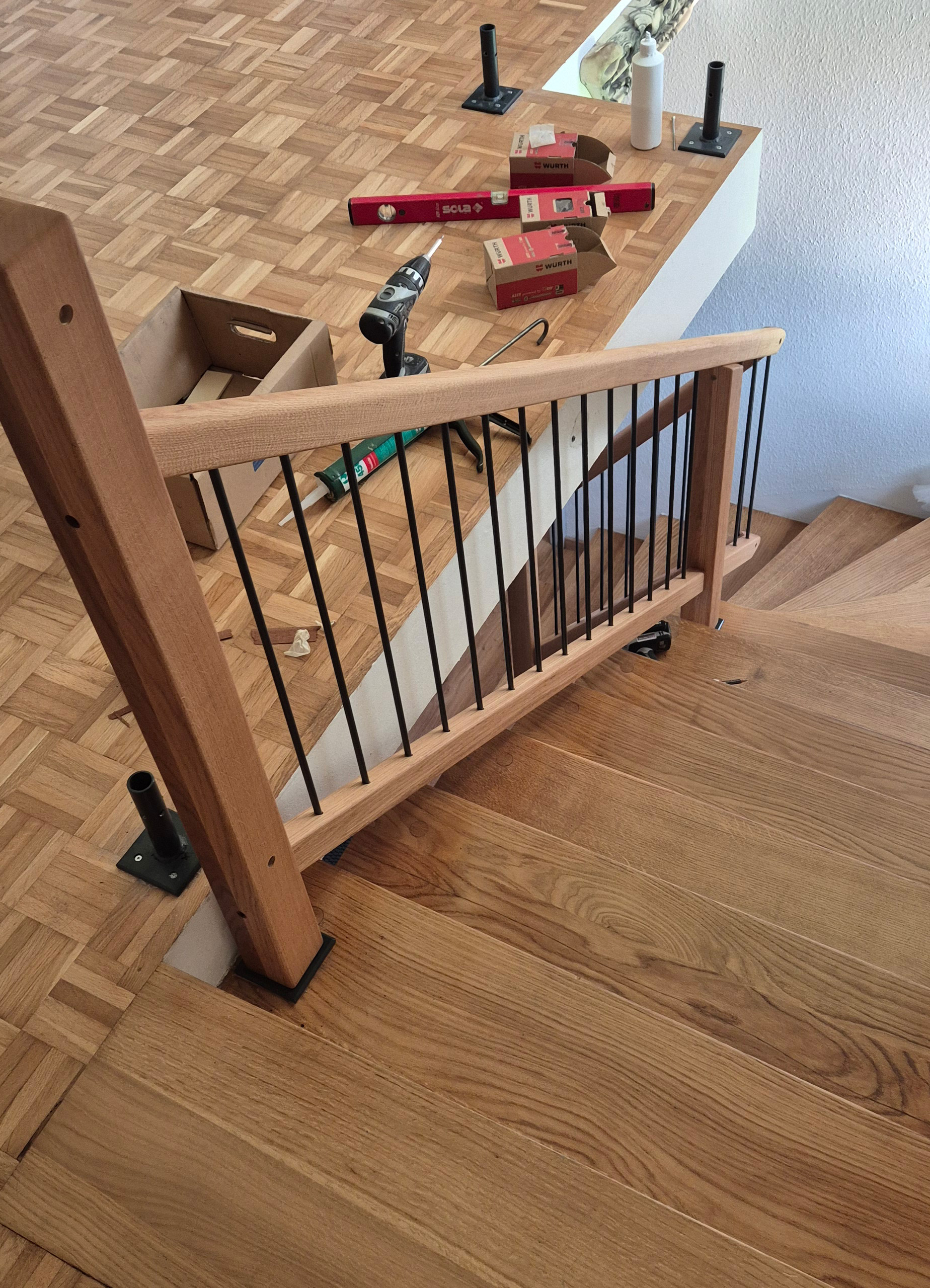 Holz und stahl Gelaender