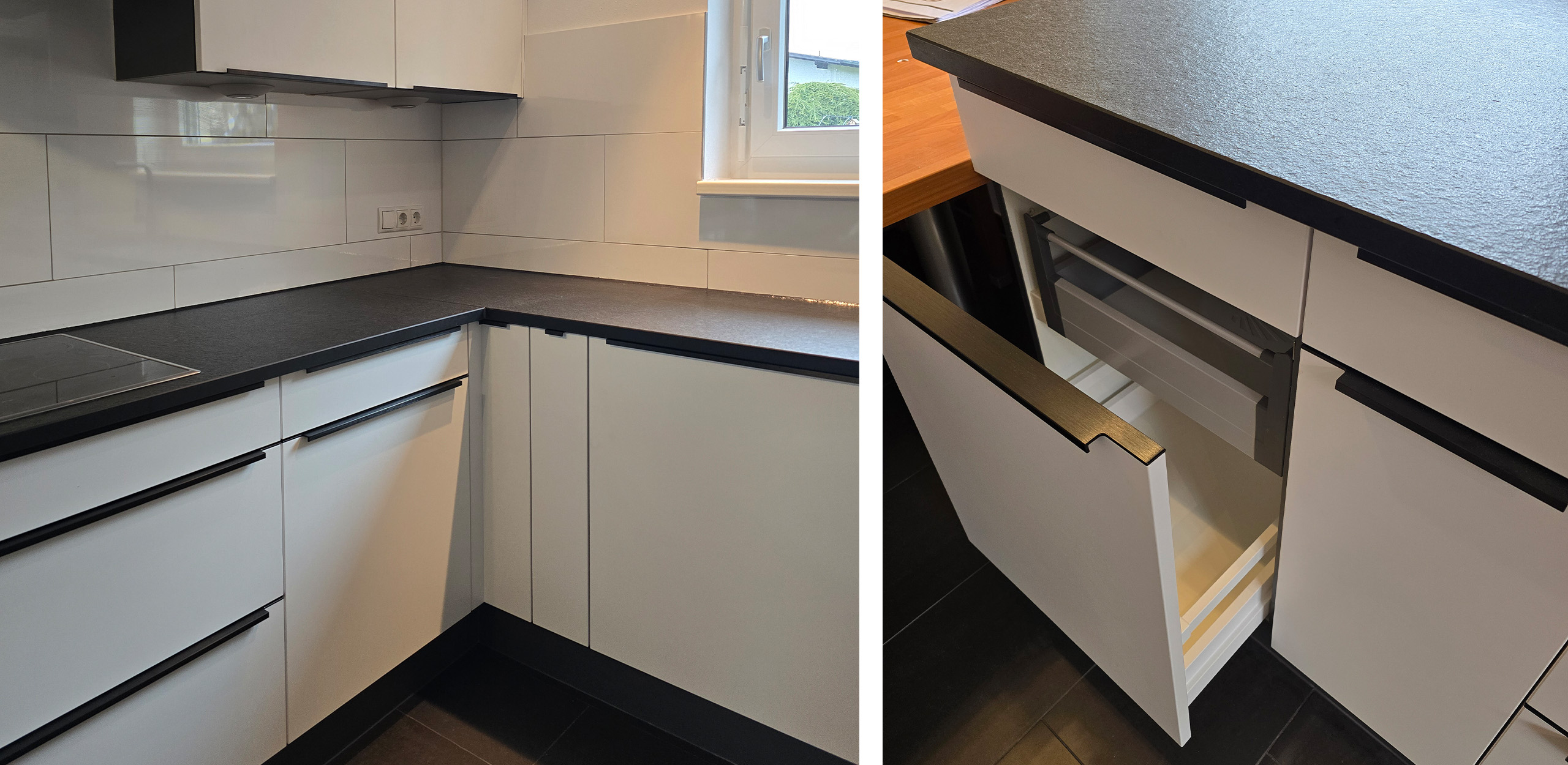 Küchenrenovation, Fronten und Arbeitsplatte