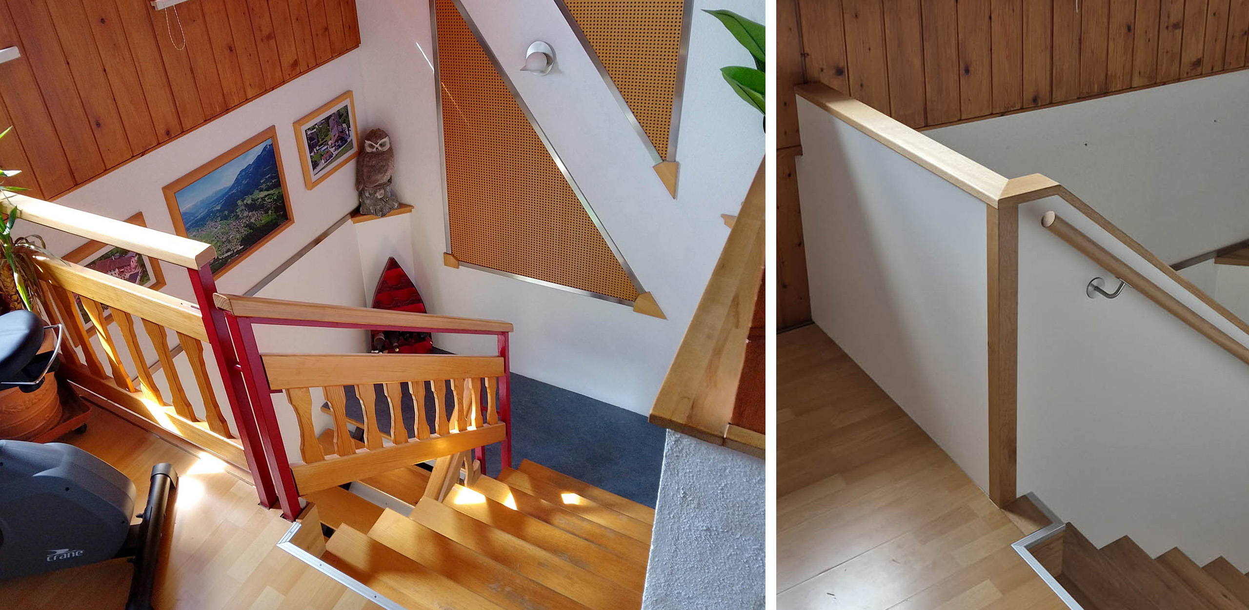 Treppen Renovierung vorher nachher
