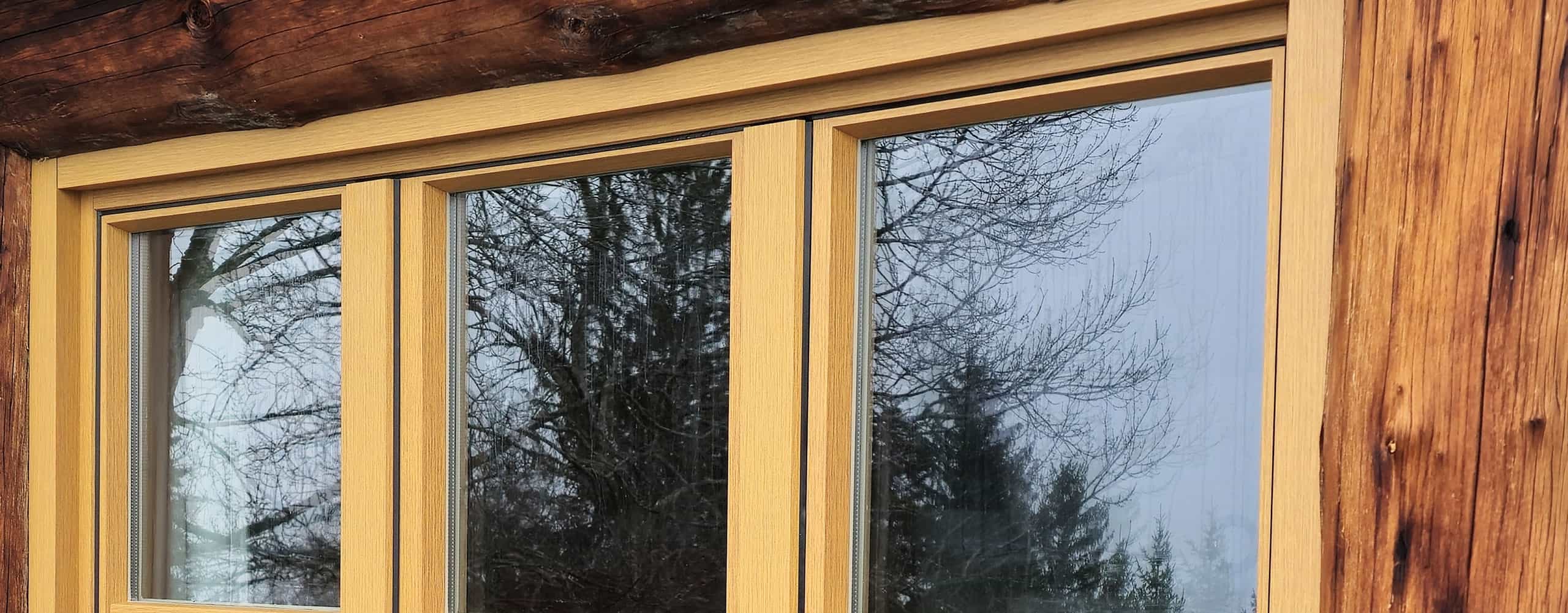 Blockhaus Fensterrenovierung